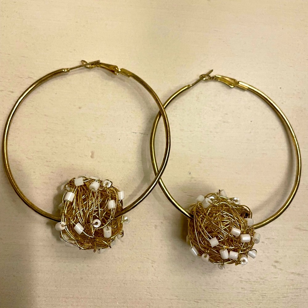 Gold hoop earrings